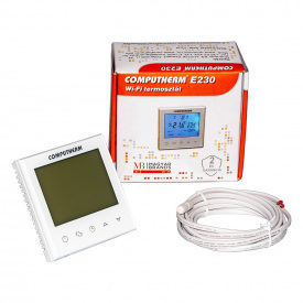 Терморегулятор для теплого пола COMPUTHERM 230В белый (Wi-FI) (E230)
