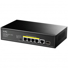 PoE-комутатор 6-портовий Cudy некерований GS1005PTS1 4 порти PoE+ SFP-порт гігабітний