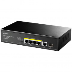 PoE-комутатор 6-портовий Cudy некерований GS1005PTS1 4 порти PoE+ SFP-порт гігабітний Ладан