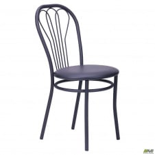 Кухонний стілець AMF Велес чорний м'яке чорне сидіння