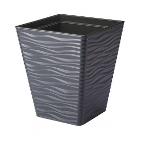 Горшок для цветов Sahara kwadro-30 антрацит Form-Plastic