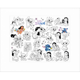 Раскраска детская и тубус No Brand Лило и Стич 100х130 см