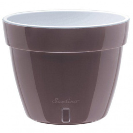 Горшок для цветов ASTI 4 л. шаде-белый с автополивом Santino