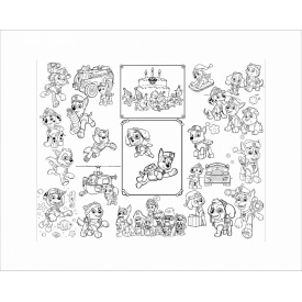 Раскраска детская и тубус No Brand Щенячий патруль 100х130 см
