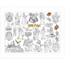 Раскраска детская и тубус No Brand Гарри Поттер 100х130 см