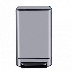 Ведро для мусора с педалью JAH 40 л Soft Close Серебряный металлик