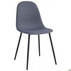 Стілець AMF Промені сіре сидіння на чорних ніжках Доманівка