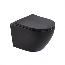 Унитаз подвесной Armaform Mero 535х360 безободковый, черный матовый (1622-110-81)