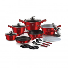 Набор посуды из 18 предметов Berlinger Haus Metallic Line Burgundy Edition (BH-7035) Киев