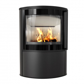 Печь-камин на дровах Kratki PRO BJORN 8 кВт сталь, напольный (Ø150)