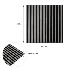Панель-рейка Sticker Wall 665x665x5 мм Чорно-сірий (D) SW-00002532 Київ