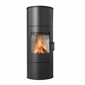 Печь-камин на дровах Kratki ROLLO 8 кВт сталь, напольный высокий (Ø150)