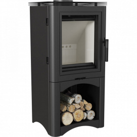 Печь-камин на дровах Kratki KOZA K5 S 7 кВт сталь, с нишей для дров (Ø150)
