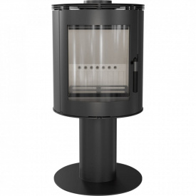 Печь-камин на дровах Kratki KOZA ORBIT 7 кВт сталь, напольный (Ø150)