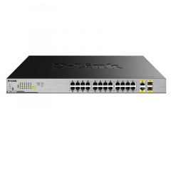 Комутатор D-Link DGS-1026MP 24x1GE c PoE, 2xSFP/GE, 370Вт Вараш
