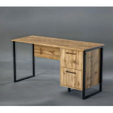 Стіл письмовий Tobi Sho LOFT Gold СПЛГ/5 прямий з 2 шухлядами, стільниця 36 мм, 1600х600х765 Дуб аппалачі