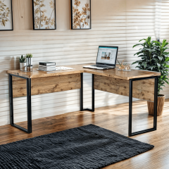 Стол угловой офисный Tobi Sho LOFT Gold СУЛГ/1-1 столешница 18 мм, 1600х1400х750 Дуб аппалачи Энергодар