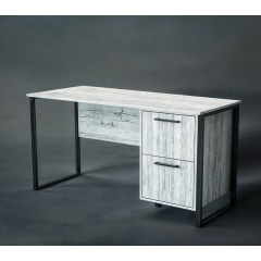 Стол письменный Tobi Sho LOFT Iceberg СПЛА/5 прямой с 2 ящиками, столешница 36 мм, 1200х600х765 Дуб крафт белый Шепетовка