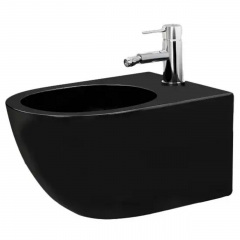 Биде подвесное REA CARLO MINI BLACK MATT 495x370 овальное, черный Черкаси