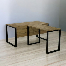 Стіл керівника Tobi Sho LOFT Gold СКГ/3 стільниця 36 мм, 1600х2000х765 Дуб аппалачі