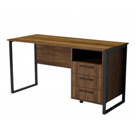 Стіл письмовий Tobi Sho LOFT Volcano СПЛВ/3 прямий з шухлядами, стільниця 36 мм, 1400х600х765 Фаєрвуд