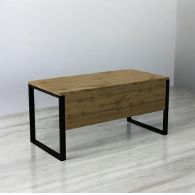 Стол руководителя Tobi Sho LOFT Gold СКГ/1 прямой столешница 36 мм, 1800х800х765 Дуб аппалачи