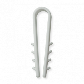 Дюбель-ялинка (затискач) для круглого кабелю Polax D 6 білий (37-051)