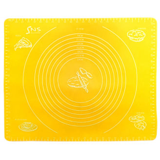 Силиконовый коврик 50 х 40 см с разметкой желтый SnS