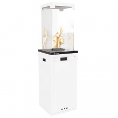 Газовый обогреватель Kratki Patio Light 8 кВт сталь, уличный, белый (PATIO/SLC/G30/37MBAR/S/B) Шепетівка
