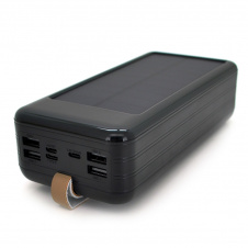 Повербанк Power bank Voltronic KKD-8W 80000 mAh Solar, flashlight, Input: 5V/2.1A(microUSB, TypeC, Lightning), Output: 5V /2.1A(4xUSB), Black, BOX