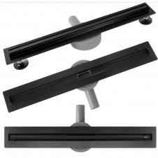 Трап для душа Rea Neox Slim Pro 900 мм нержавеющая сталь, черный (REA-G2711)