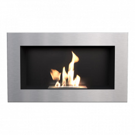 Биокамин Kratki GOLF стальной, без стекла, сатин (GOLF/CZARNY/SZLIF/TUV)