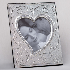 Декоративна фоторамка "Серце в алмазах" 17*21 см Angel Gifts SK15486