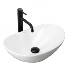 Умывальник накладной Rea Royal Mini 470х300 овальный, белый (REA-U6507)