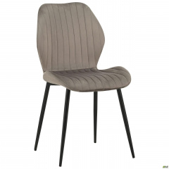 М'який стілець Lily вельвет сірий на ніжках чорних Київ