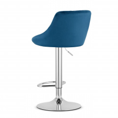 Барный стул LEOBERT KAST Chrom Aksamit 360х340 мм Blue Киев