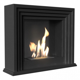 Биокамин Kratki QUAERERE стальной, без стекла, черный (QUAERERE/CZARNY/TUV)