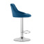 Барный стул LEOBERT KAST Chrom Aksamit 360х340 мм Blue Киев