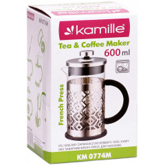 Френч-прес Frances 600мл з пластиковою ручкою Kamille DP39843 Чугуїв