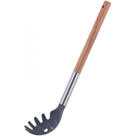 Ложка Kamille для спагетти нейлоновая Chantal 32см с деревянной ручкой DP62564