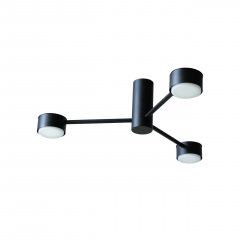 Люстра стельова MSK Electric Space 3 плафони GX53 Чорний NL 8041-3 BK Суми