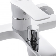 Змішувач для ванни з коротким виливом Mixxus Premium Eva 009 Euro Білий (MI5811) Одеса