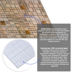 Декоративная ПВХ панель Sticker Wall 960x480x4 мм Бежево-коричневый (D) SW-00002479 Королёво