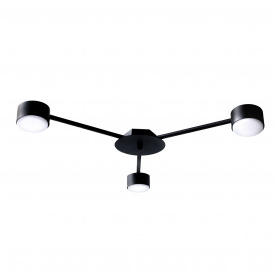Люстра стельова MSK Electric Space 3 плафони GX53 Чорний NL 8040-3 BK