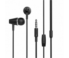 Проводные наушники вакуумные HOCO M34 3.5mm Honor music с микрофоном 1.2 m Чёрные