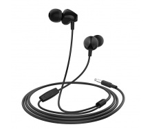 Проводные наушники вакуумныеm HOCO M60 3.5m Perfect Sound Universal с микрофоном 1.2 m Чёрные