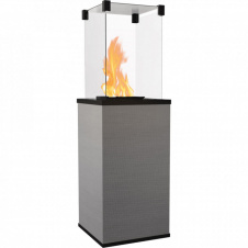Газовый обогреватель Kratki Patio Mini 8,2 кВт сталь, уличный, бежевый (керамогранитовая отделка)
