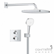 Душевая система скрытого монтажа с термостатом Grohe Grotherm Tempesta 350 Cube 1039950000 хром