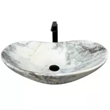Умывальник накладной VBI Turin 620x365 овальный, гранит матовый (VBI-011503)