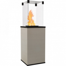 Газовый обогреватель Kratki Patio Mini 8,2 кВт сталь, уличный, светло-бежевый (керамогранитовая отделка)